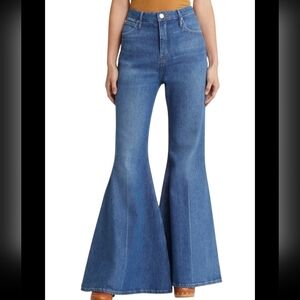 FRAME Extreme Flare Jeans Sz 26 | High Rise Bell Bottom Wide Leg Denim